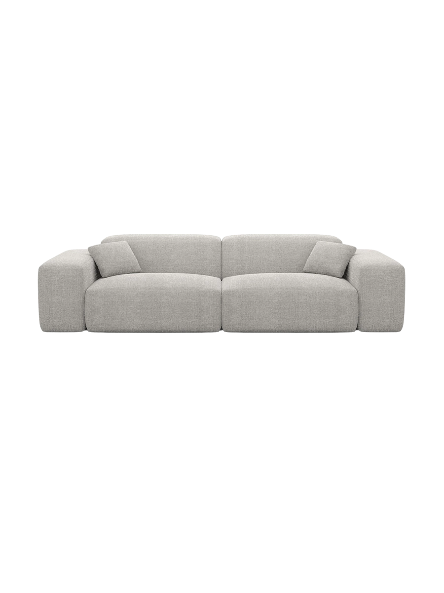 
Divano di design a 2 posti „Alviera“ con funzione relax, rivestimento in tessuto strutturato - Tessuto strutturato Antracite