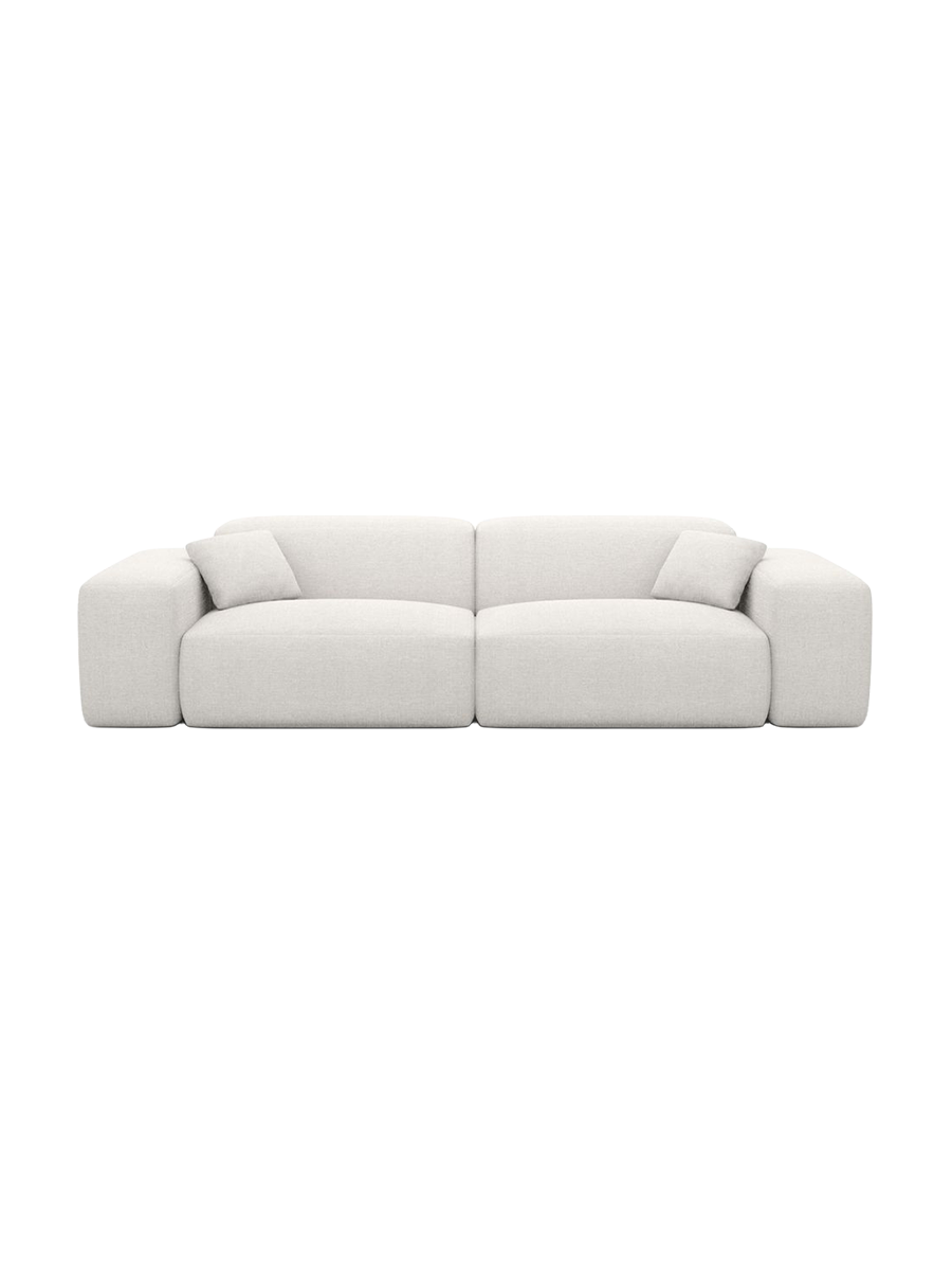 
Divano di design a 2 posti „Alviera“ con funzione relax, rivestimento in tessuto strutturato - Tessuto strutturato Antracite