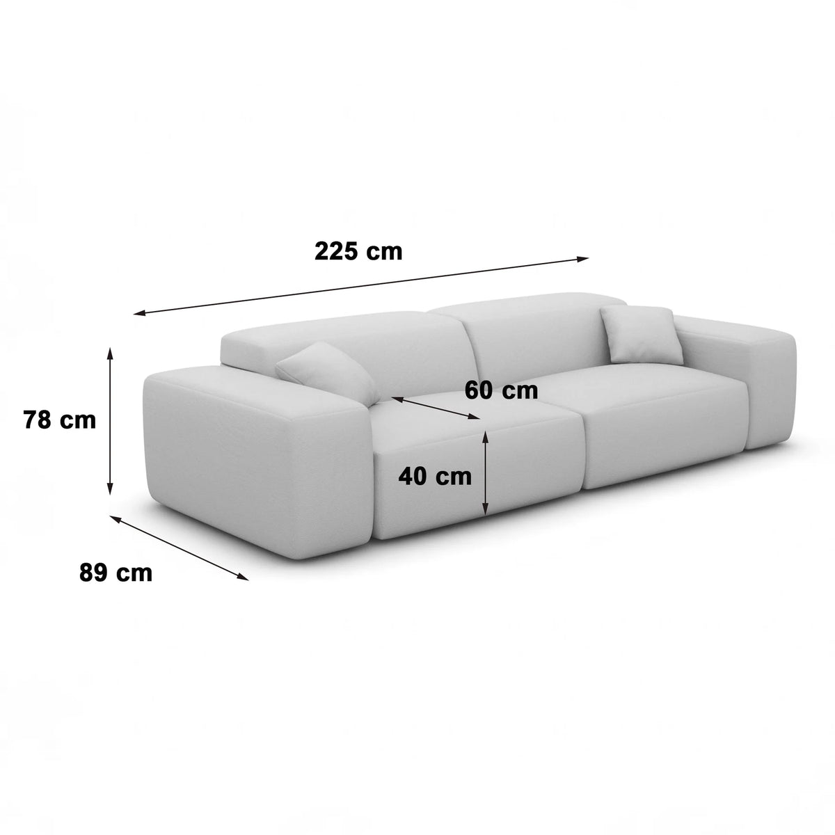 
Divano di design „Alviera“ a 3 posti con funzione relax, velluto a coste - Cordsamt Blu scuro