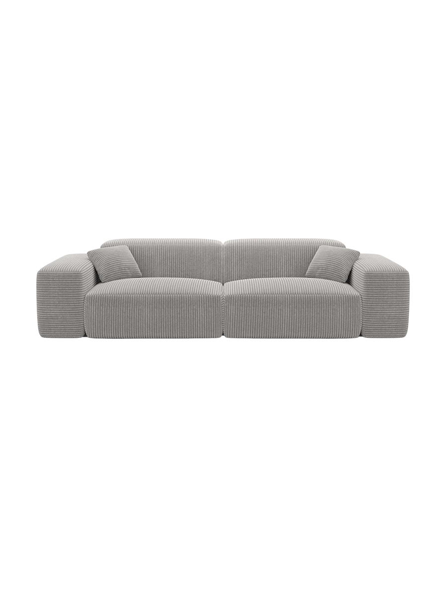 
Divano di design „Alviera“ a 3 posti con funzione relax, velluto a coste - Cordsamt Blu scuro