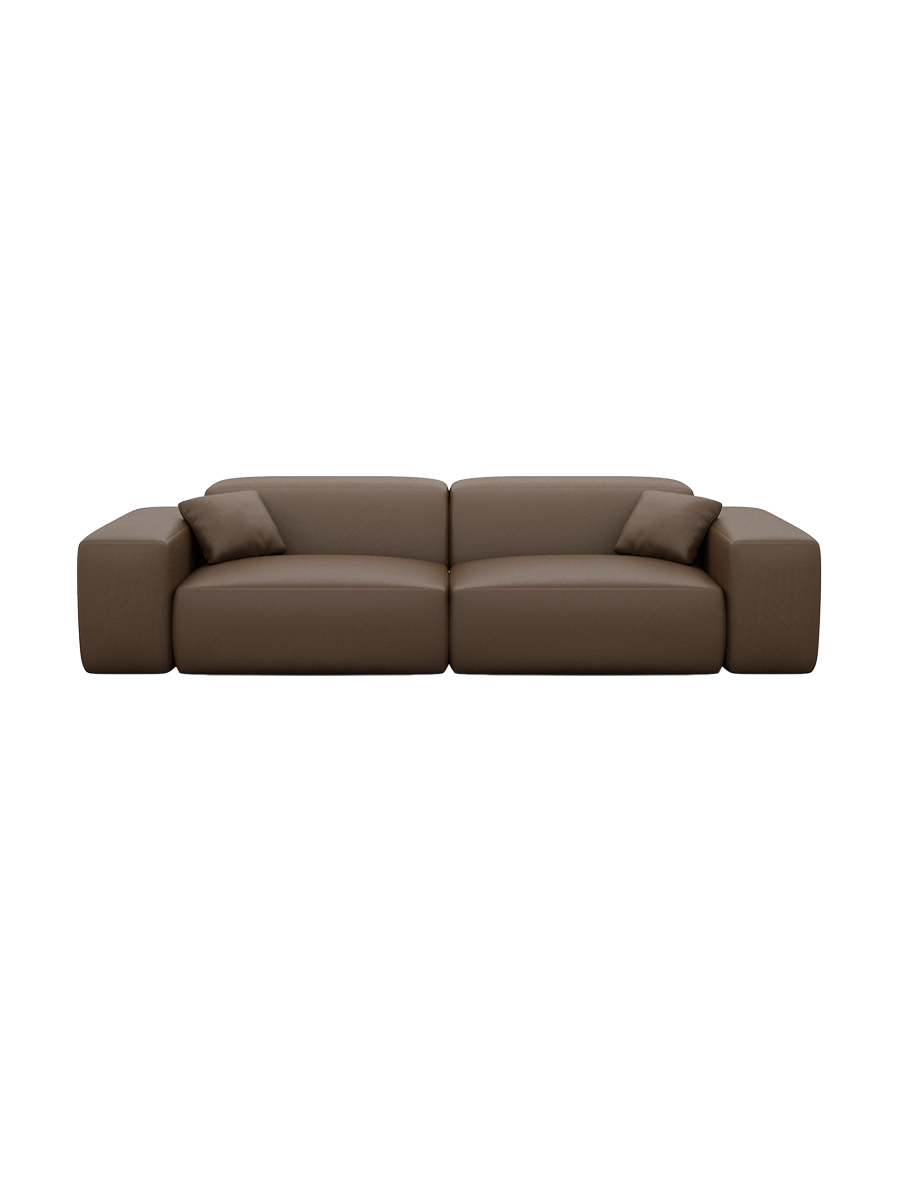 
Divano di design „Alviera“ a 3 posti in vera pelle con funzione relax - Vera pelle Beige