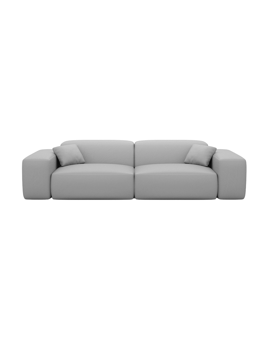 
Divano di design „Alviera“ a 3 posti in vera pelle con funzione relax - Vera pelle Beige
