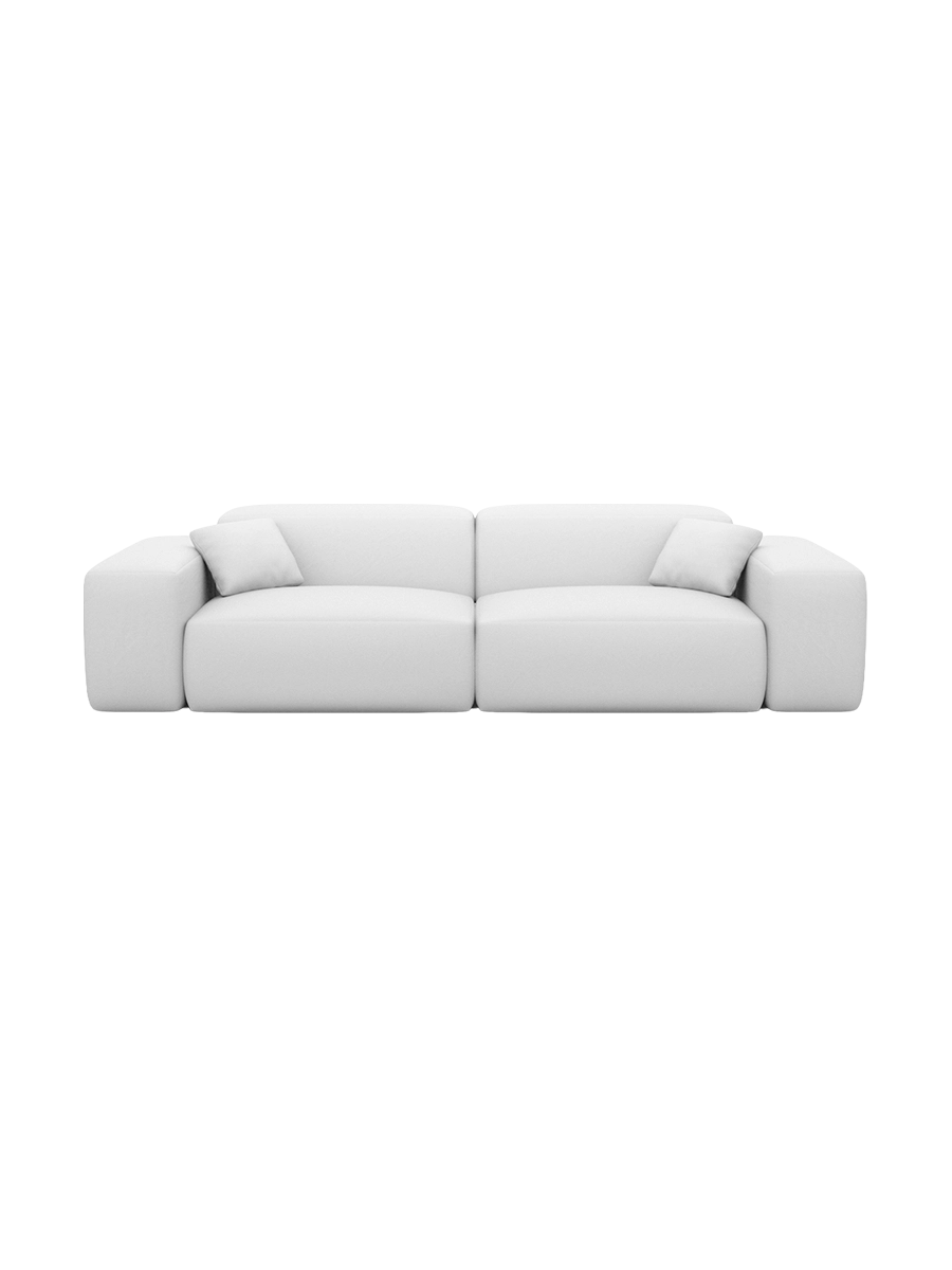 
Divano di design „Alviera“ a 3 posti in vera pelle con funzione relax - Vera pelle Beige