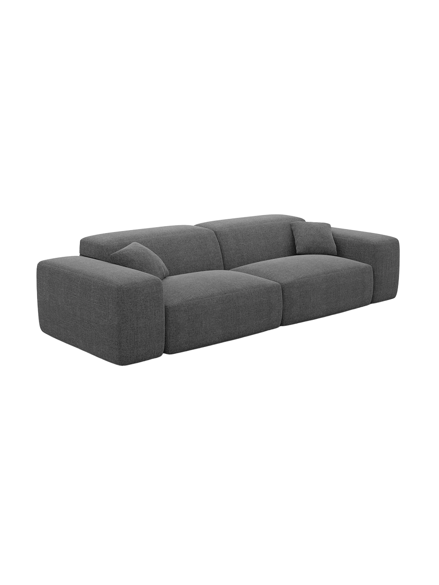 
Divano di design a 3 posti „Alviera“ con funzione relax, rivestimento in tessuto strutturato - Tessuto strutturato Antracite