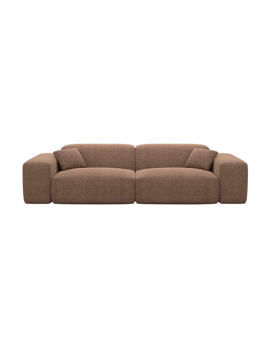 
Divano di design a 3 posti „Alviera“ con funzione relax, rivestimento in tessuto strutturato - Tessuto strutturato Antracite