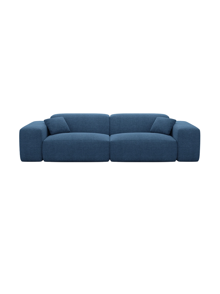 
Divano di design a 3 posti „Alviera“ con funzione relax, rivestimento in tessuto strutturato - Tessuto strutturato Antracite