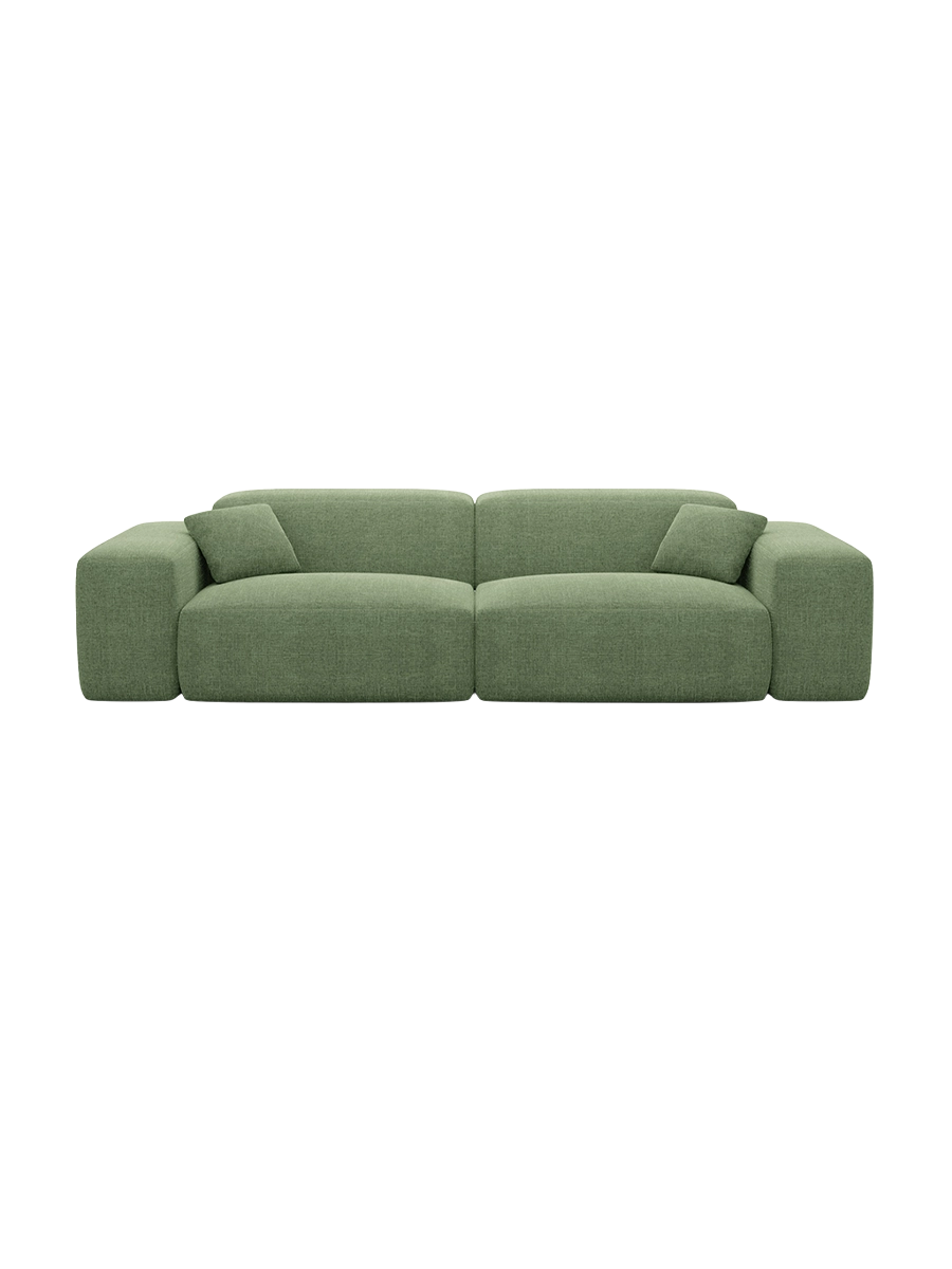 
Divano di design a 3 posti „Alviera“ con funzione relax, rivestimento in tessuto strutturato - Tessuto strutturato Antracite