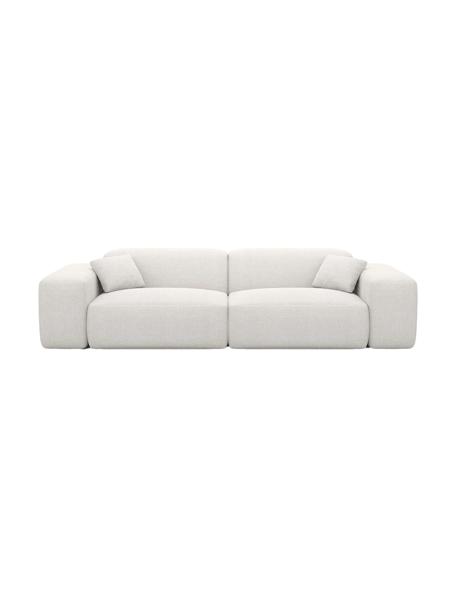 
Divano di design a 3 posti „Alviera“ con funzione relax, rivestimento in tessuto strutturato - Tessuto strutturato Antracite