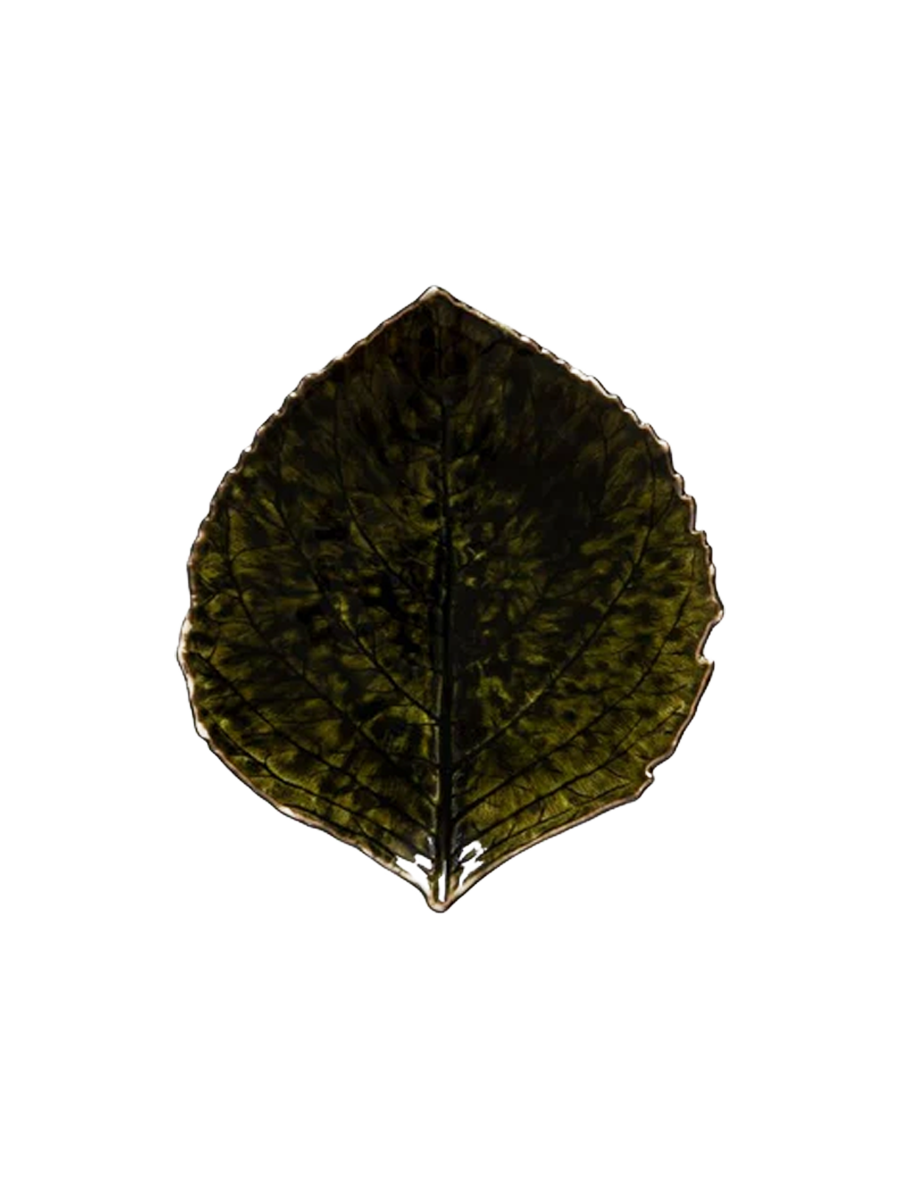 
Handmade Bread Plate "Riviera Hydrangea Leaf" - Drills