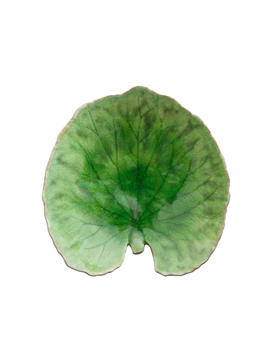
Handmade Bread & Aperitif Plate "Riviera Alchemille Leaf" - Tomato