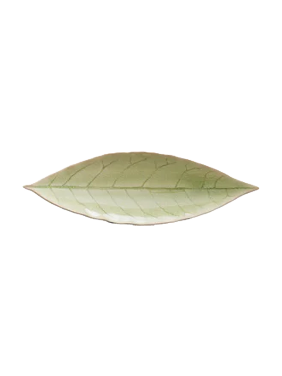 
Handmade "Riviera Laurel Leaf" Bowl - Green Costs
