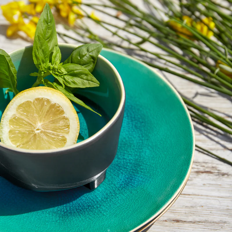 
Handmade Fruit Bowl "Riviera" - Azure