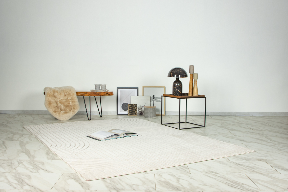 
Tapis d'intérieur/extérieur de qualité « Viva 401 » - Ivoire - 80 x 150 cm