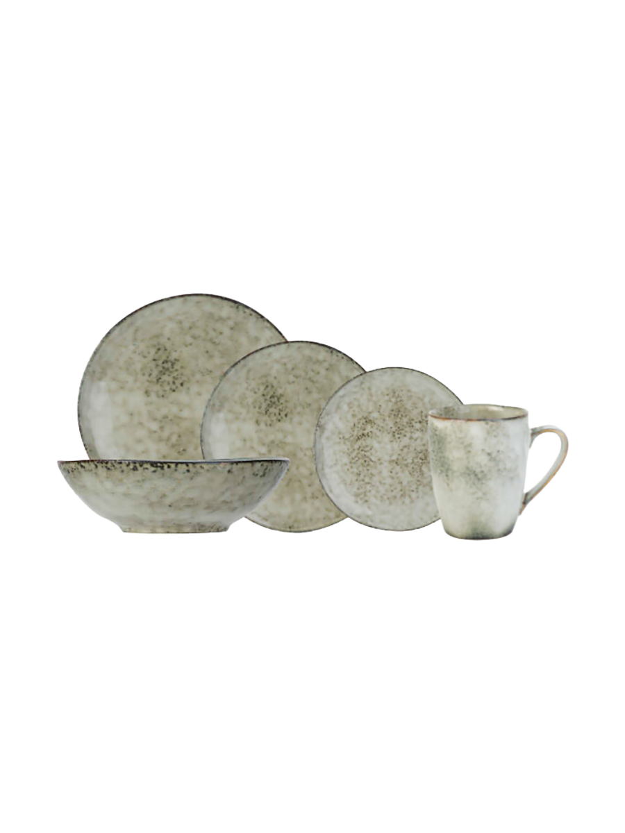 
Handmade Dinnerware Set "Verdastro II" 24-piece