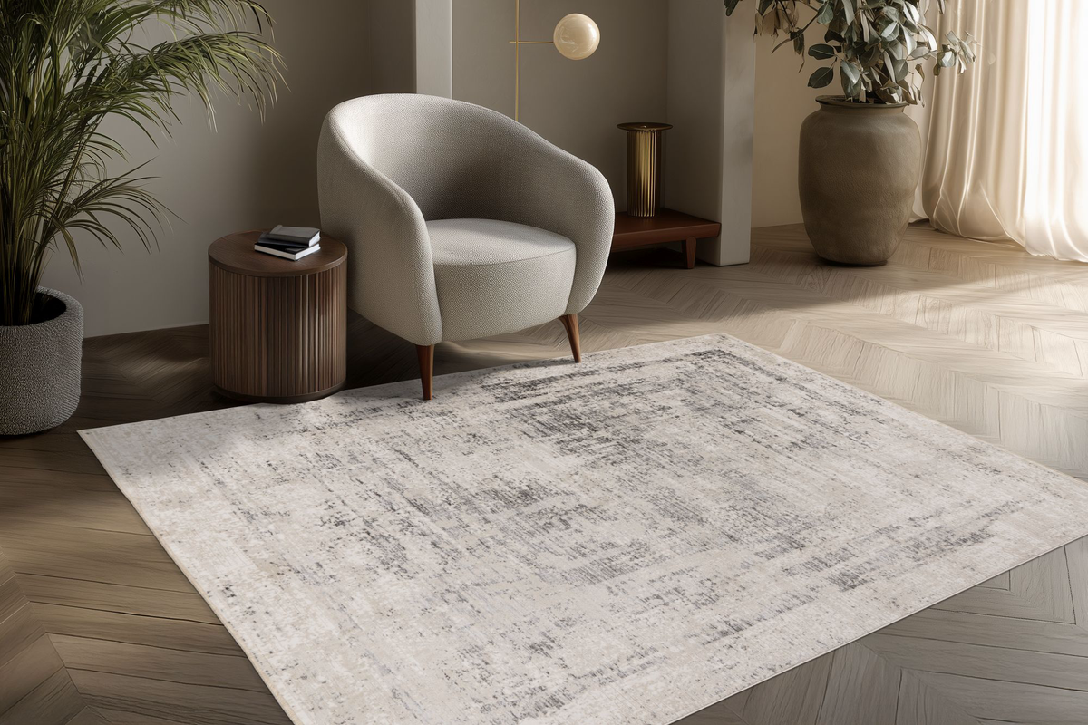 
Designer Rug "Vista 701" - Silver Tones - 80 x 150 cm