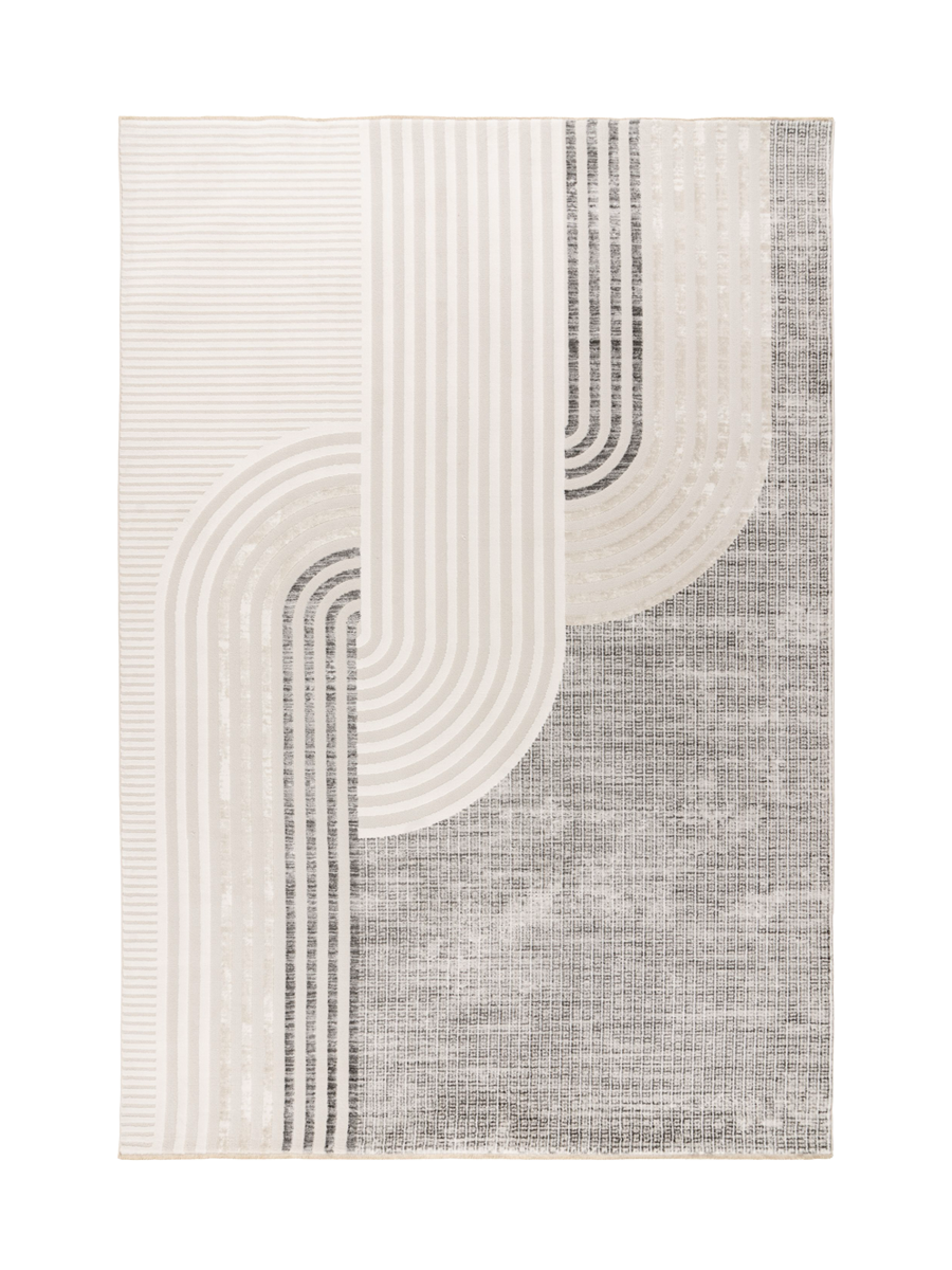
Designer Rug "Vista 703" - Silver Tones - 80 x 150 cm