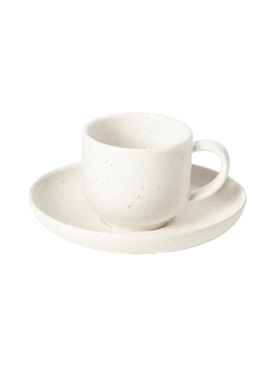 
Handmade Espresso Cup "Pacifica" with Saucer - Salt