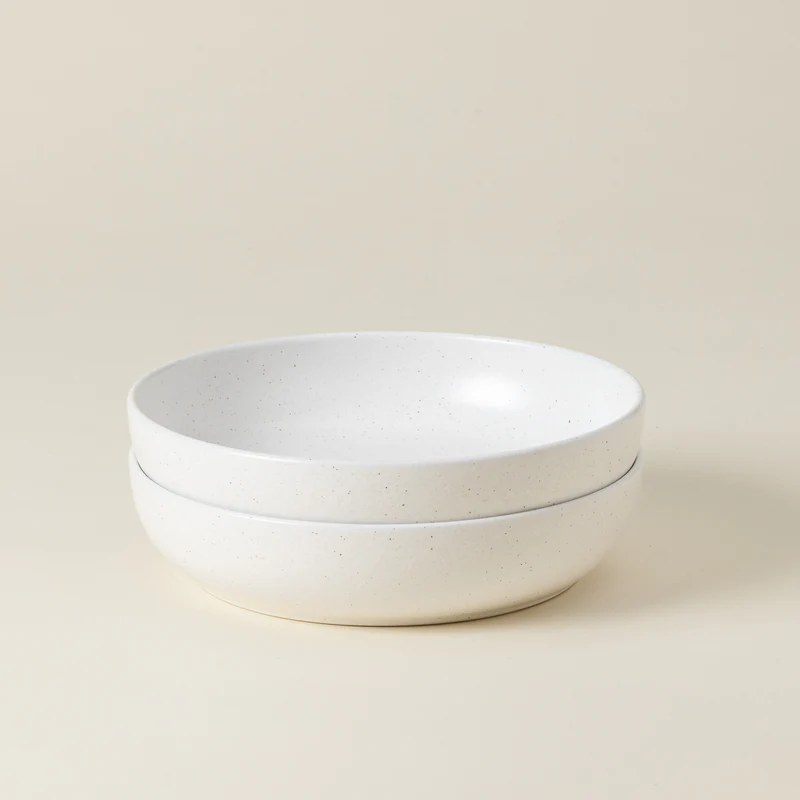 
Handmade Soup & Pasta Plates "Pacifica" - Salt