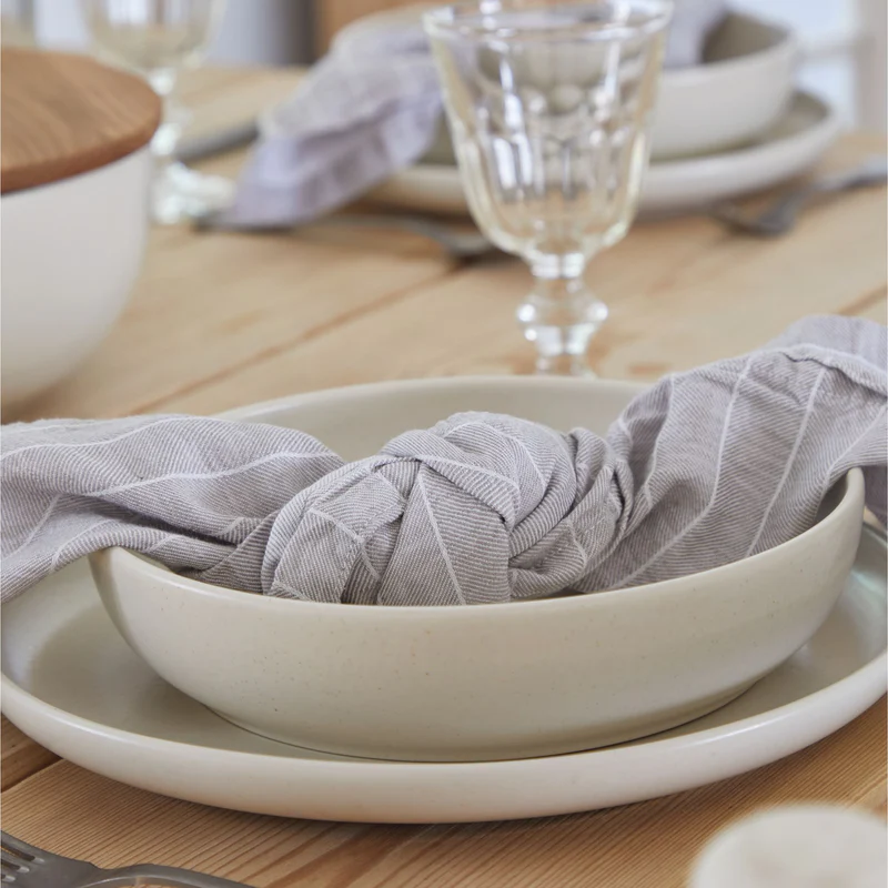 
Handmade Soup & Pasta Plates "Pacifica" - Vanilla