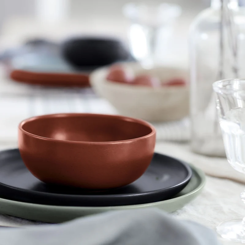 
Handmade Soup & Cereal Bowl "Pacifica" - Cayenne Red