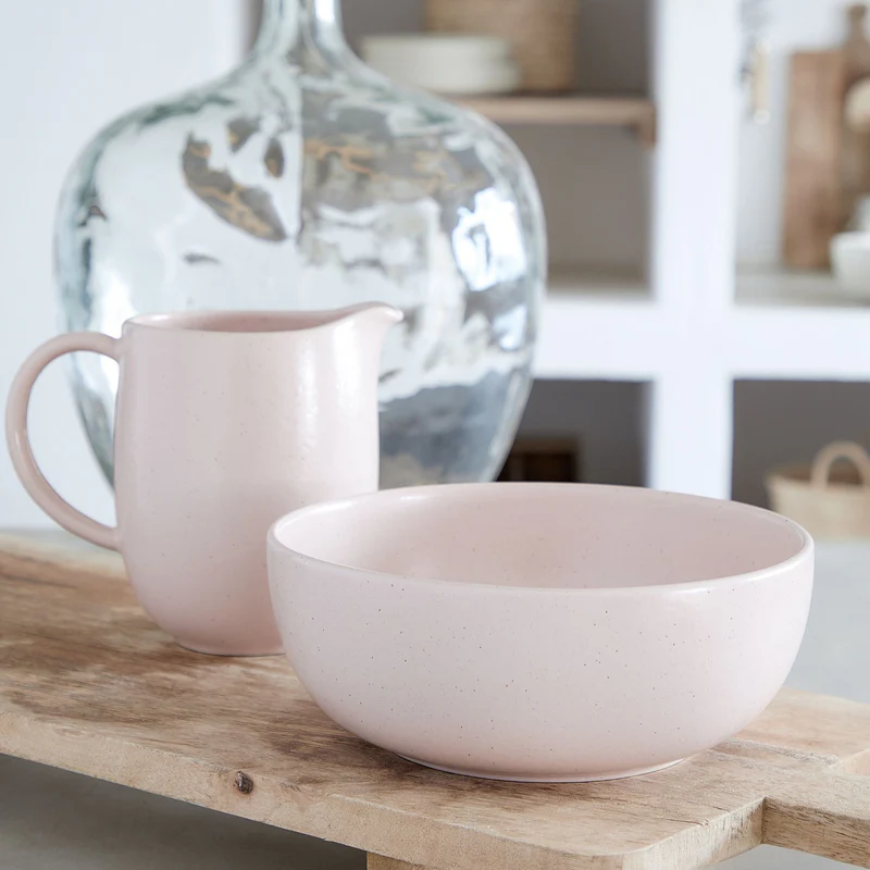 
Handmade Serving Bowl "Pacifica" - Pink Marshmallow / Medium