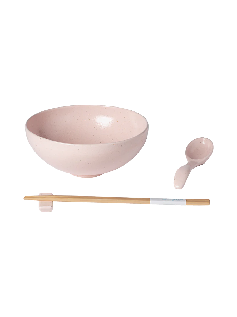
Handmade 3-piece Ramen Set "Pacifica" - Pink Marshmallow