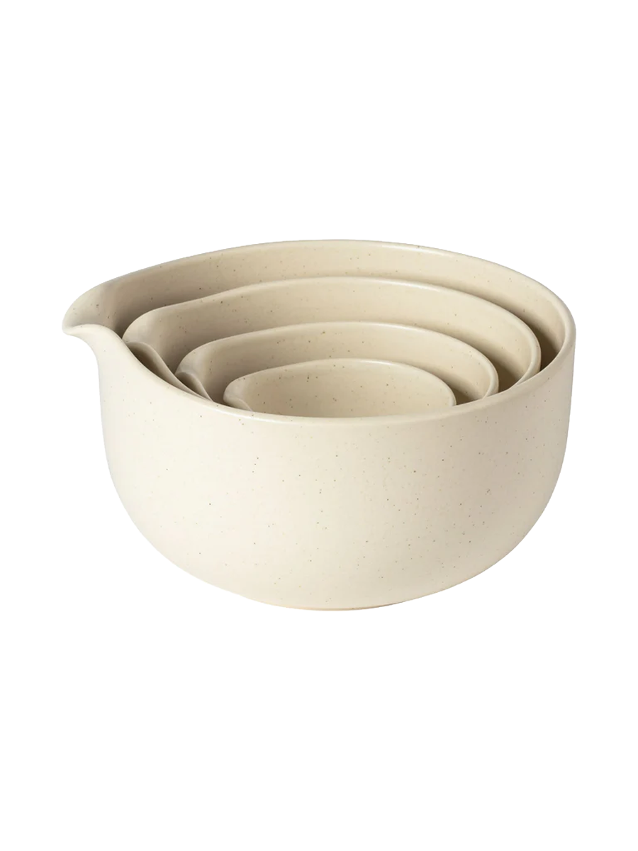 
Handcrafted 4-Piece Mixing Bowl Set "Pacifica" - Medium