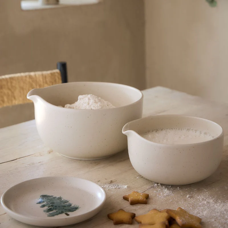 
Handcrafted 4-Piece Mixing Bowl Set "Pacifica" - Medium