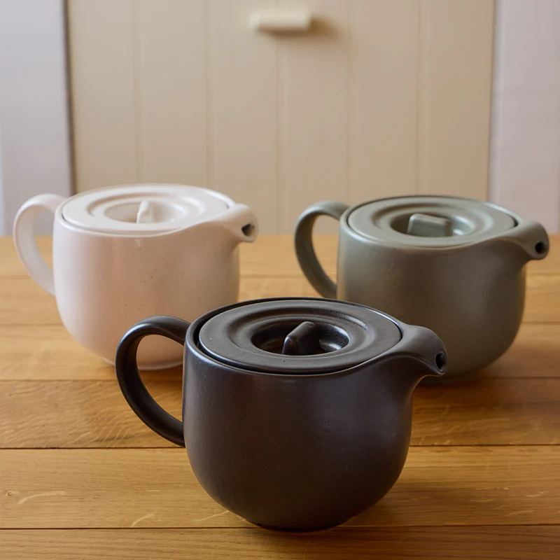 
Handmade "Pacifica" Teapot with Infuser - Sead Grey