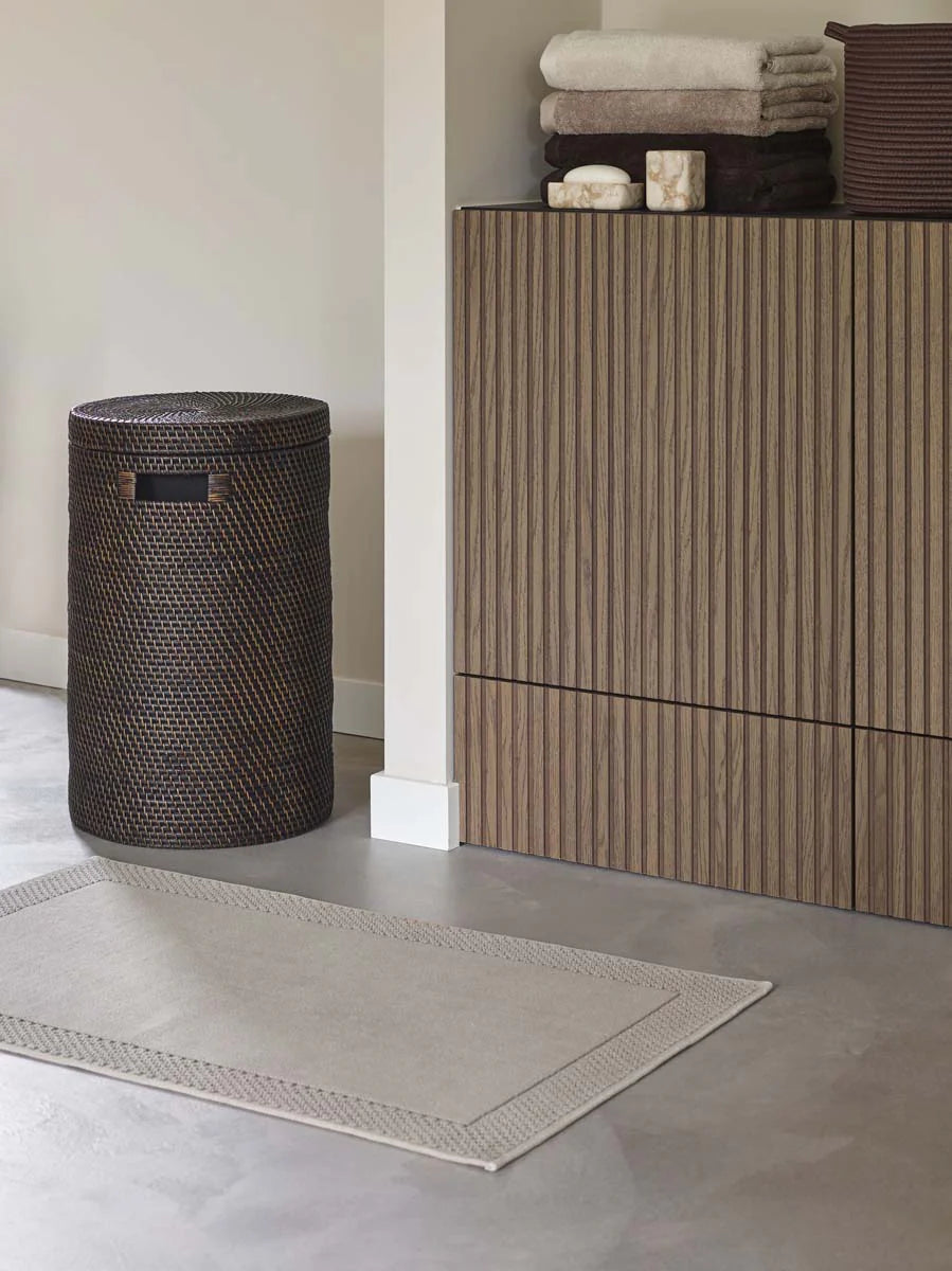 
Tapis de bain de haute qualité « Yuna » 100 % coton biologique - Truffe - 60 x 60 cm