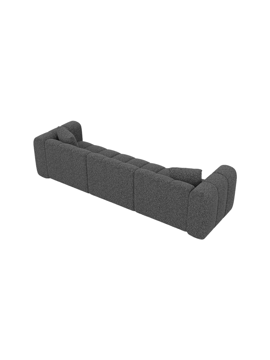 
3-Sitzer Design Sofa „Oliva“ mit Bouclé-Bezug - Bouclé Graphit