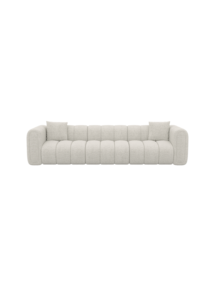 
3-Sitzer Design Sofa „Oliva“ mit Bouclé-Bezug - Bouclé Graphit