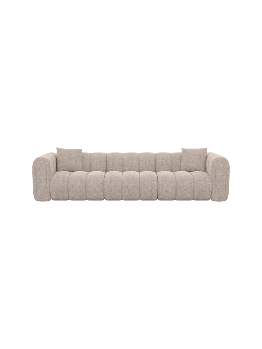 
3-Sitzer Design Sofa „Oliva“ mit Strukturstoff-Bezug - Strukturstoff Anthrazit
