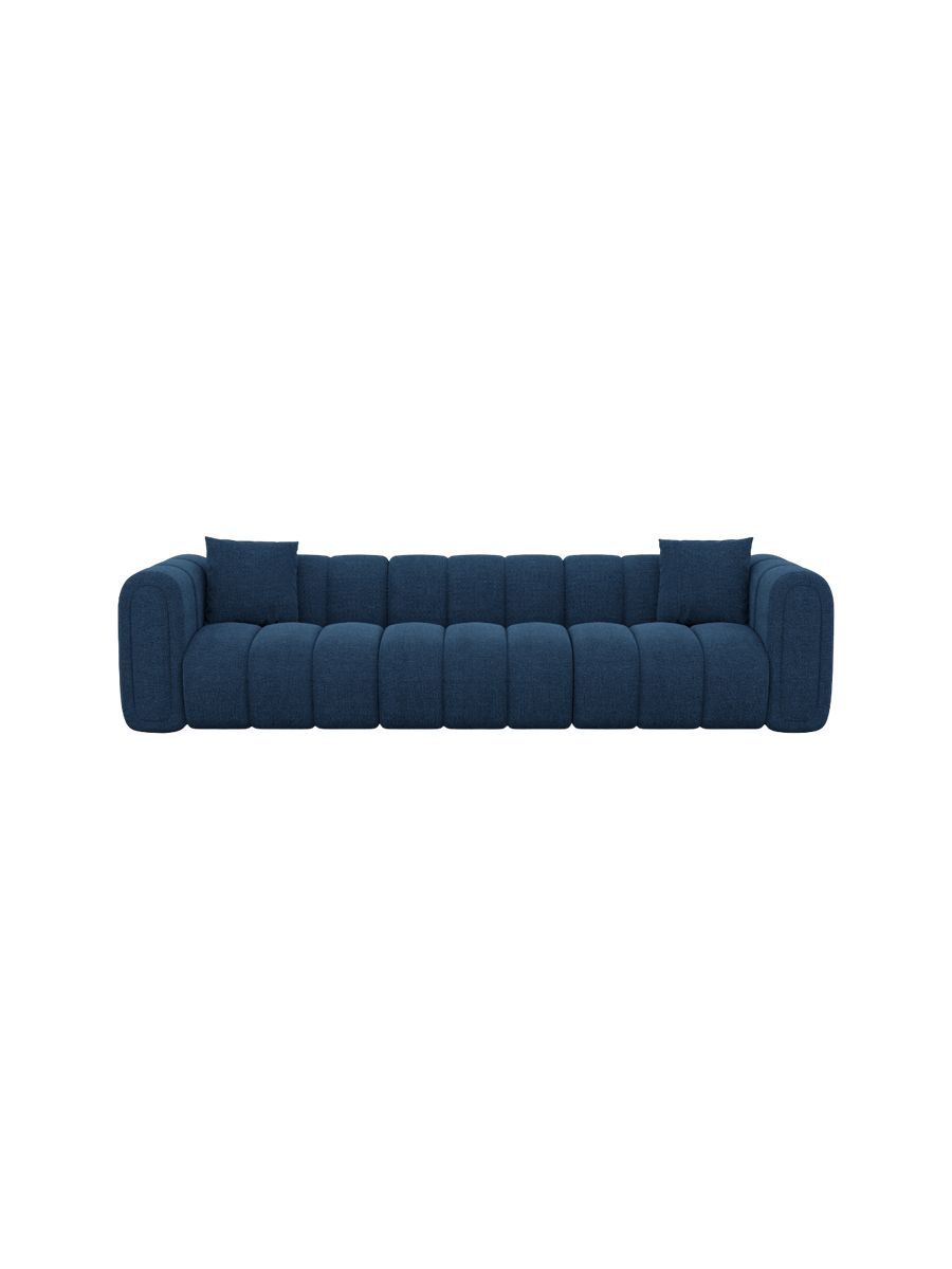 
3-Sitzer Design Sofa „Oliva“ mit Strukturstoff-Bezug - Strukturstoff Anthrazit