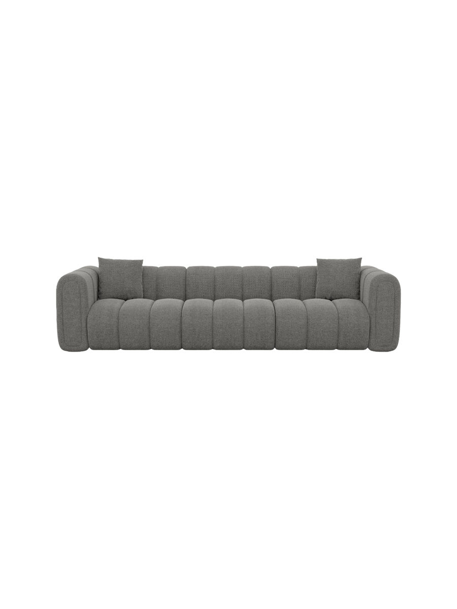 
3-Sitzer Design Sofa „Oliva“ mit Strukturstoff-Bezug - Strukturstoff Anthrazit