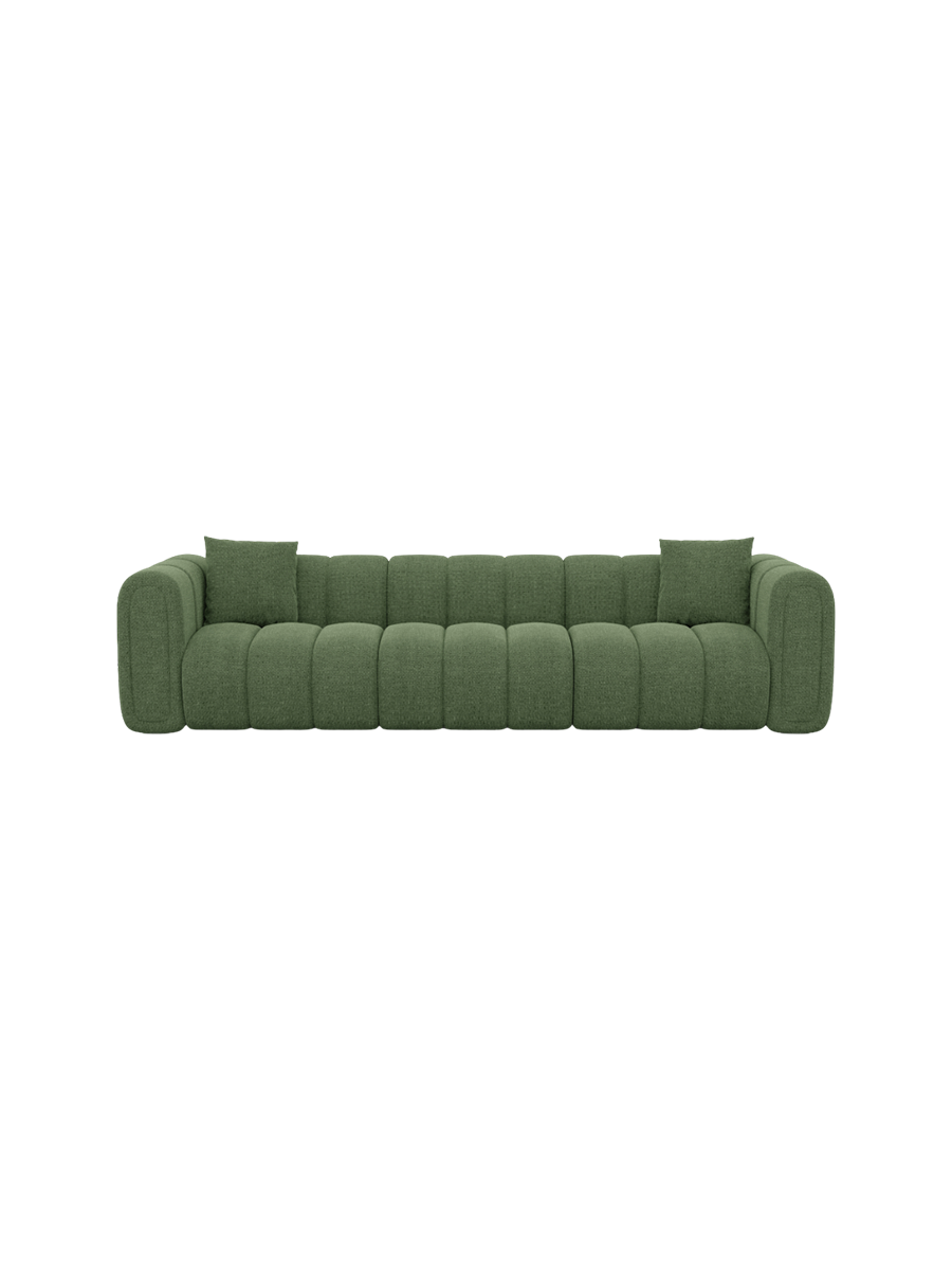 
3-Sitzer Design Sofa „Oliva“ mit Strukturstoff-Bezug - Strukturstoff Anthrazit
