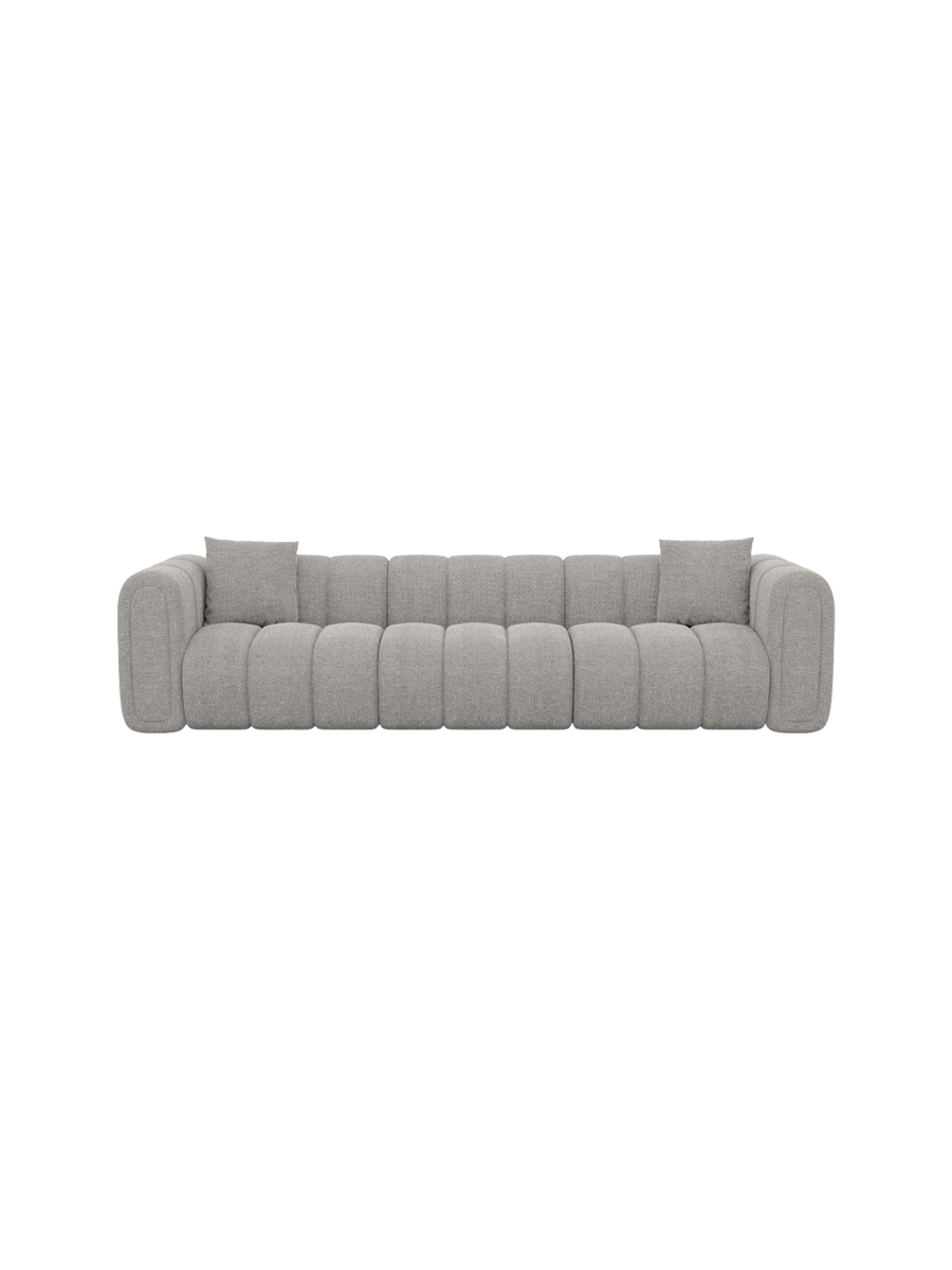 
3-Sitzer Design Sofa „Oliva“ mit Strukturstoff-Bezug - Strukturstoff Anthrazit