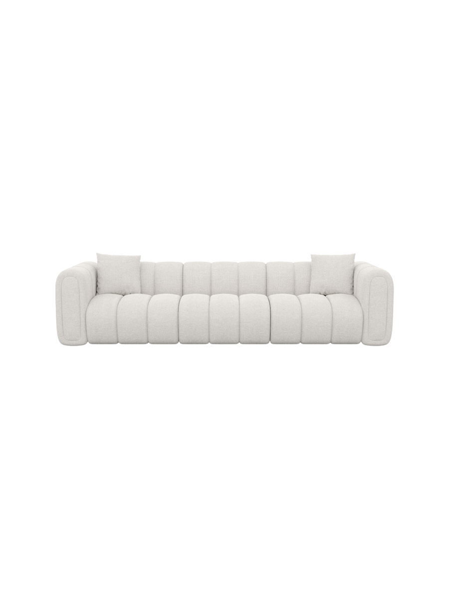 
3-Sitzer Design Sofa „Oliva“ mit Strukturstoff-Bezug - Strukturstoff Anthrazit