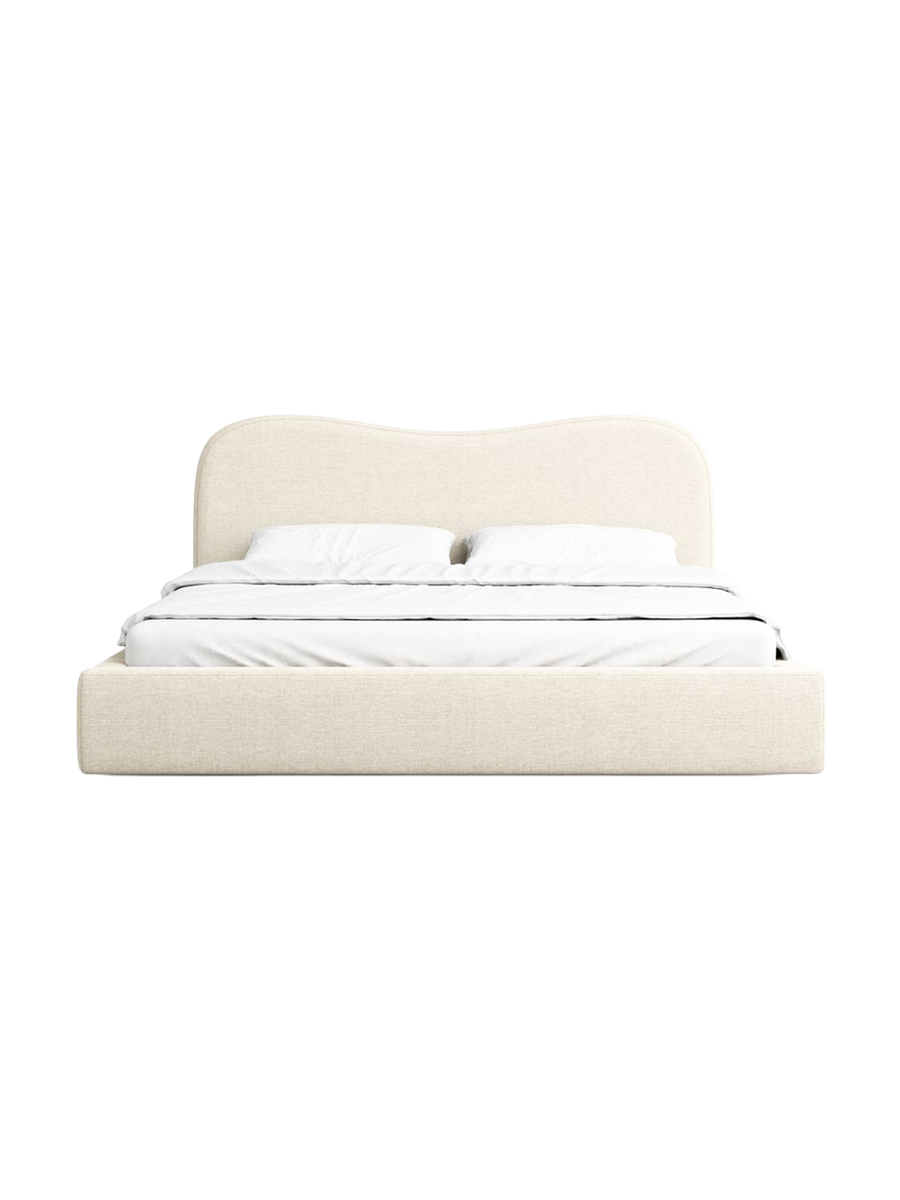 
Design Polsterbett „Yakamoz“ mit Ablagefach, Webstoff Cream - 140 x 200 cm