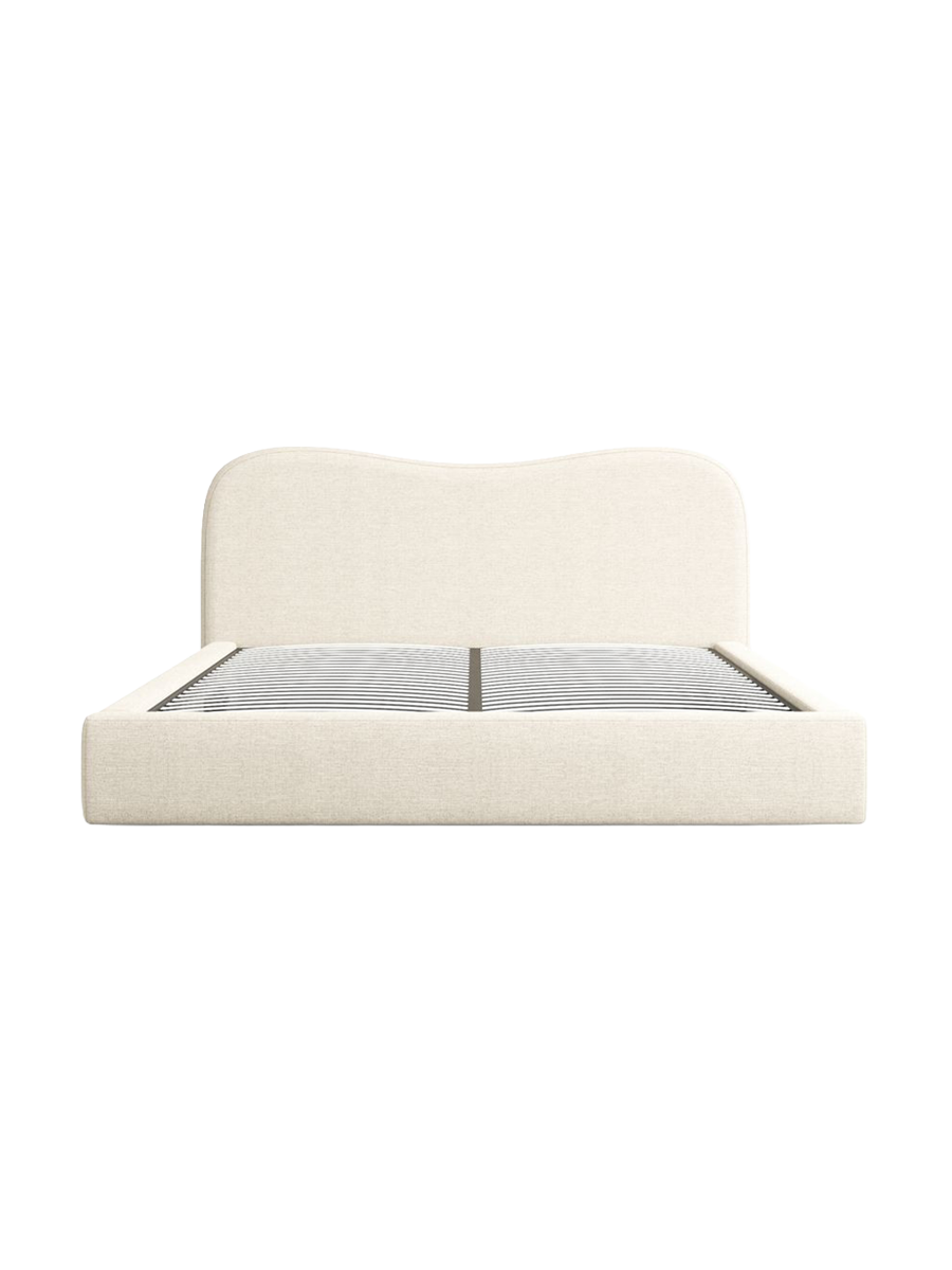 
Design Polsterbett „Yakamoz“ mit Ablagefach, Webstoff Cream - 140 x 200 cm