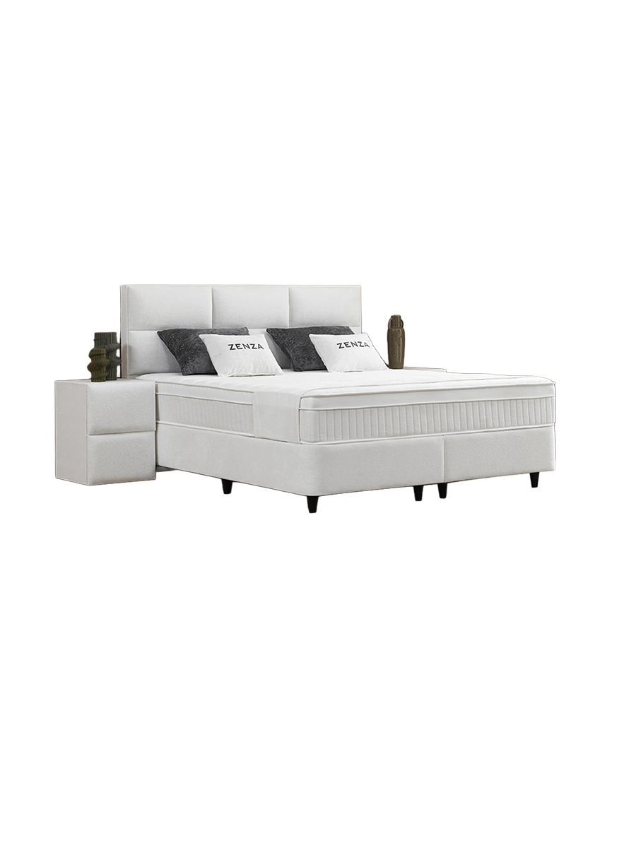 
Premium Box Spring Bed "Zenza" incl. Mattress & Topper - Without accessories / Mattress size: 160 x 200 cm