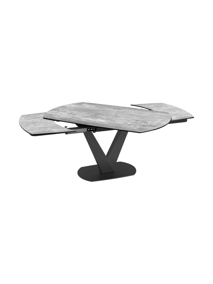 
Extendable designer dining table "Bellagio" made of ceramic, available in various sizes - Silver / 130-190 x 100 cm