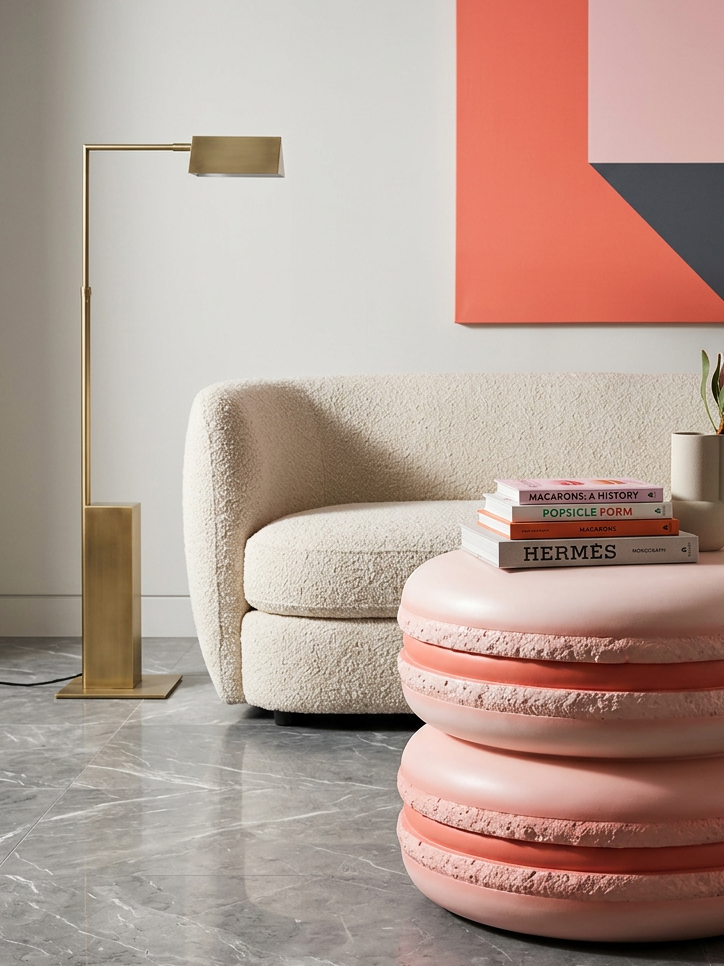 
Design Beistelltisch „Macarons“ - Rosa