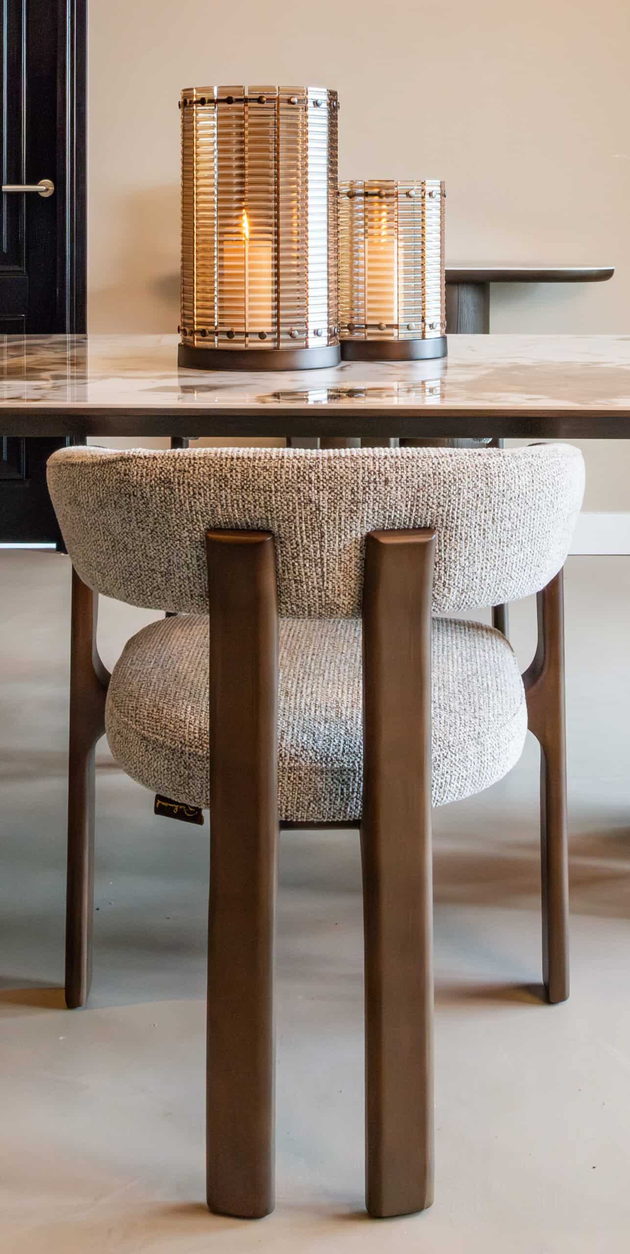 
Chaise de salle à manger en bois massif de qualité supérieure « Contigo » - Beige