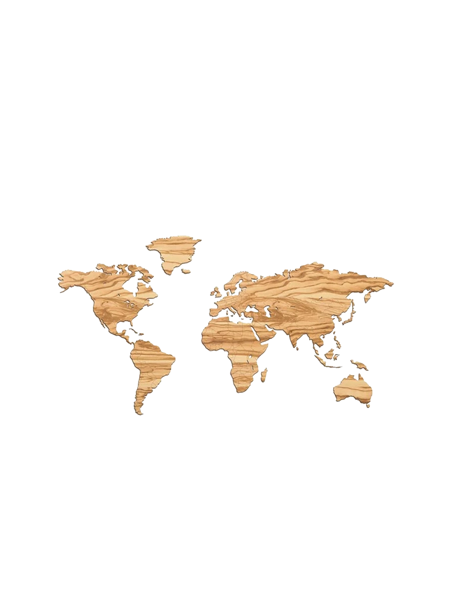 
Design Wall Object "Wooden World Map" - 150 x 75 cm / Olive wood