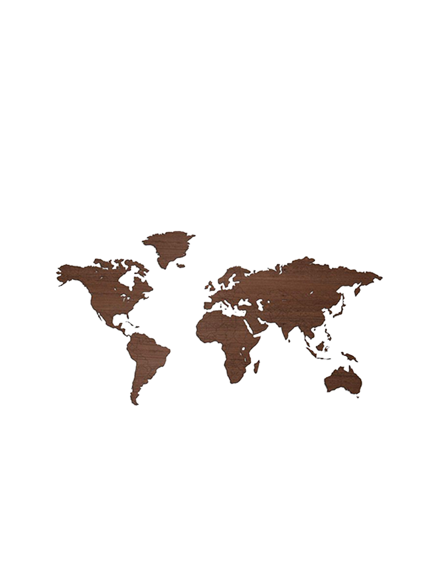 
Design Wall Object "Wooden World Map" - 150 x 75 cm / Wenge wood