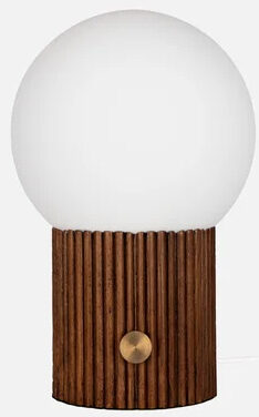 Design Tischlampe „Hubble“ Ø 22/ H 32 cm - Nussbaum