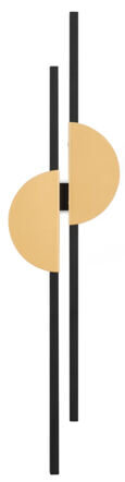 LED Design Wandlampe „Skyline“, Gold/Schwarz