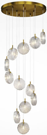 Design pendant lamp "Frozen", 12-light