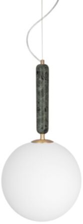 Large pendant lamp "Torrano" Ø 30 cm with green marble